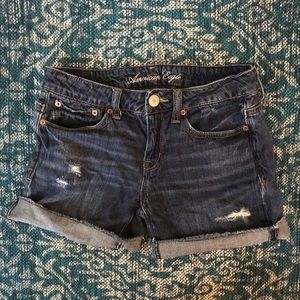American Eagle Denim Shorts, Size ~2/4, Distressed
